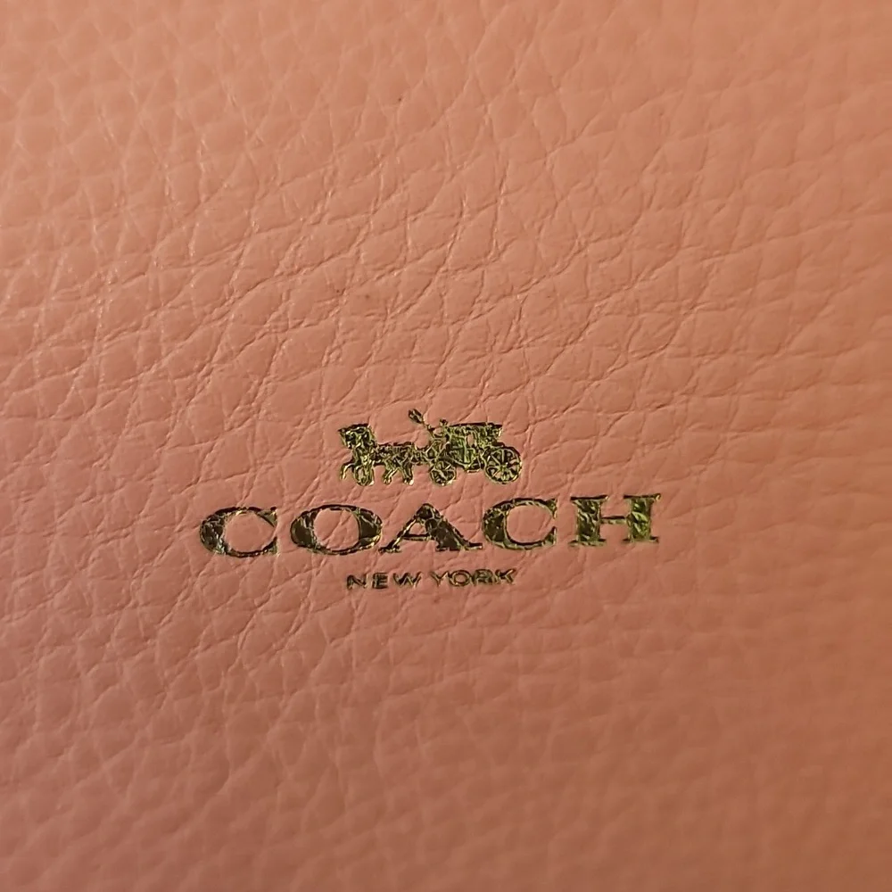 Coach Pink Pebbled Leather Tote Bag EUC - Picture 2 of 6